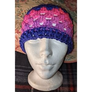 Crochet Granny Square Beanie Size Small